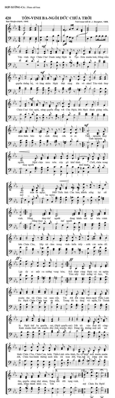 Tôn Vinh Ba Ngôi Đức Chúa Trời