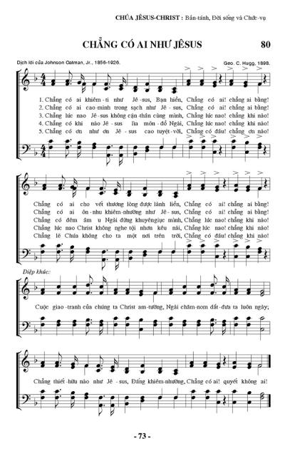 Chẳng Có Ai Như Jesus