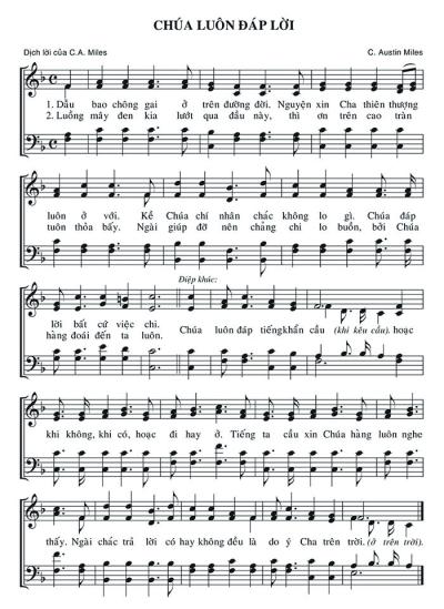 Chúa Luôn Đáp Lời
