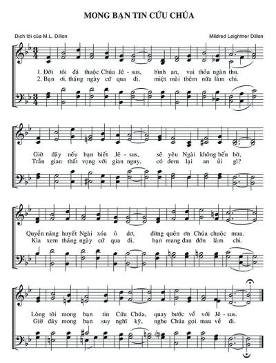 Mong Bạn Tin Cứu Chúa