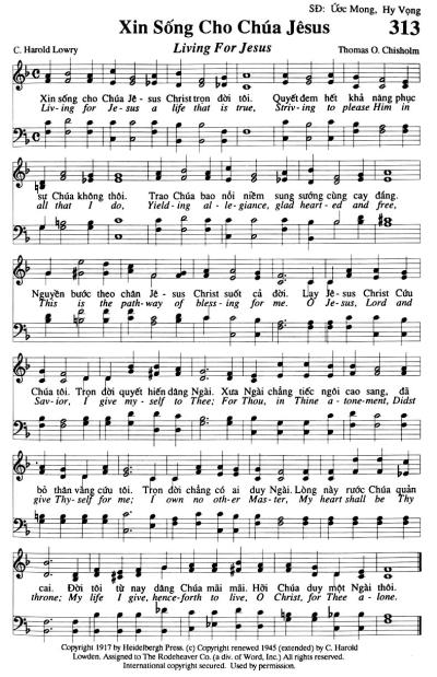 Xin Sống Cho Chúa Jesus