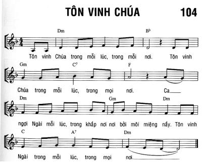 TÔN VINH CHÚA