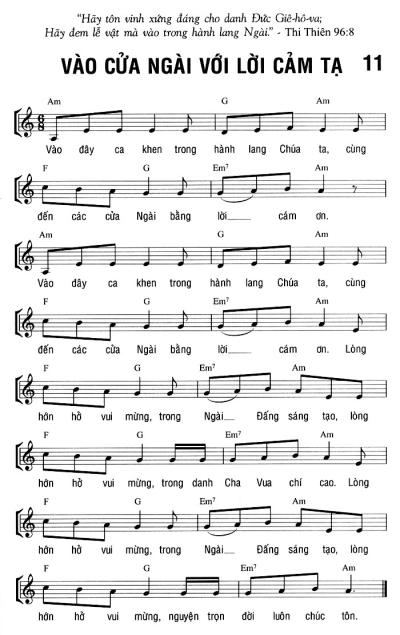 VÀO CỬA NGÀI VỚI LỜI CẢM TẠ