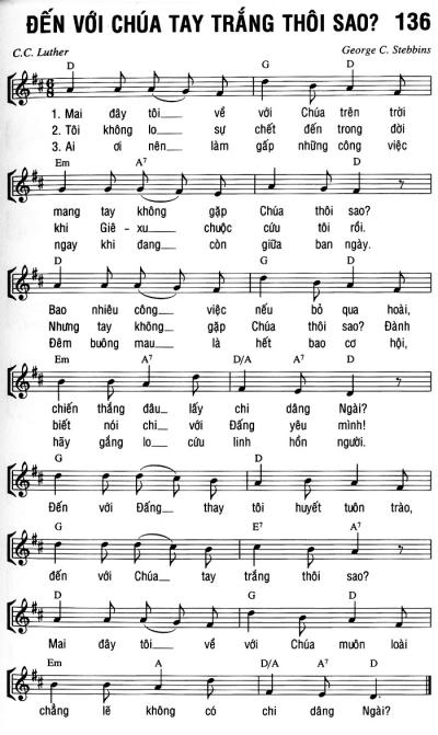 ĐẾN VỚI CHÚA TAY TRẮNG THÔI SAO?