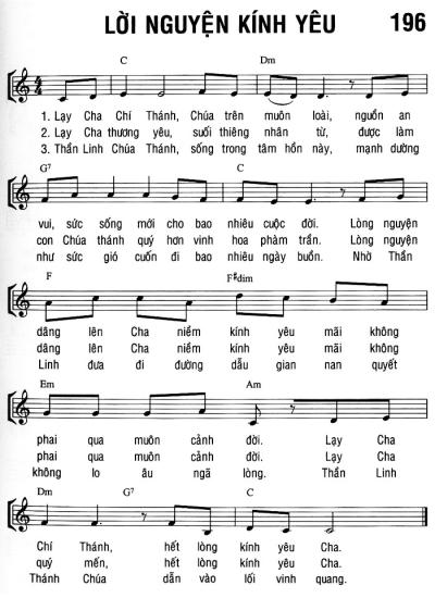 LỜI NGUYỆN KÍNH YÊU