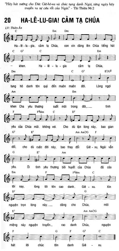 HA-LÊ-LU-GIA CẢM TẠ CHÚA
