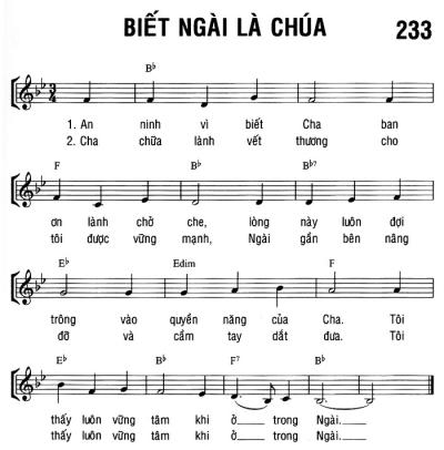 BIẾT NGÀI LÀ CHÚA