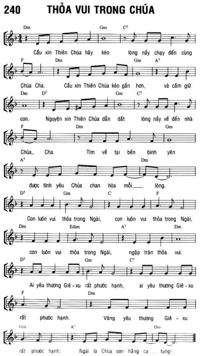 THỎA VUI TRONG CHÚA