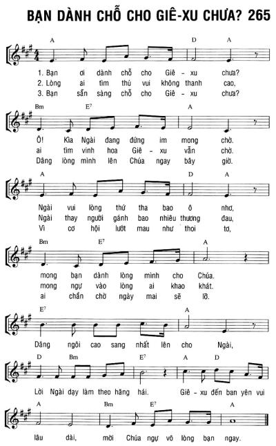 BẠN DÀNH CHỖ CHO GIÊ-XU CHƯA?