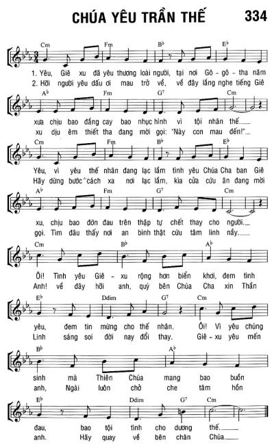 CHÚA YÊU TRẦN THẾ