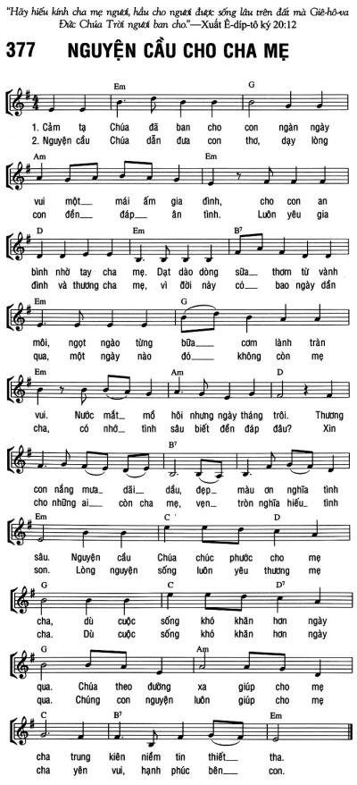 NGUYỆN CẦU CHO CHA MẸ