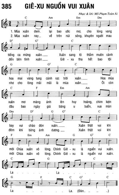 GIÊ-XU NGUỒN VUI XUÂN