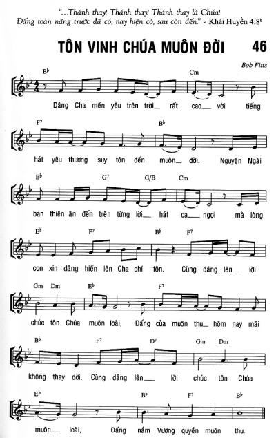 TÔN VINH CHÚA MUÔN ĐỜI