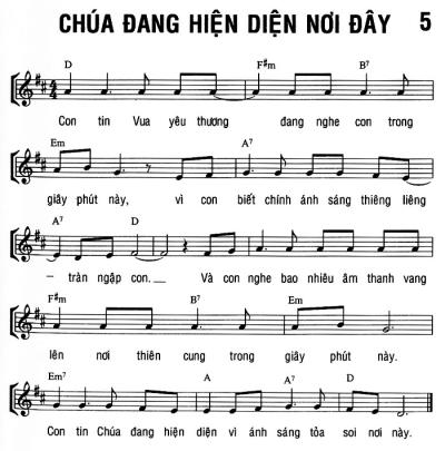 CHÚA ĐANG HIỆN DIỆN NƠI ĐÂY