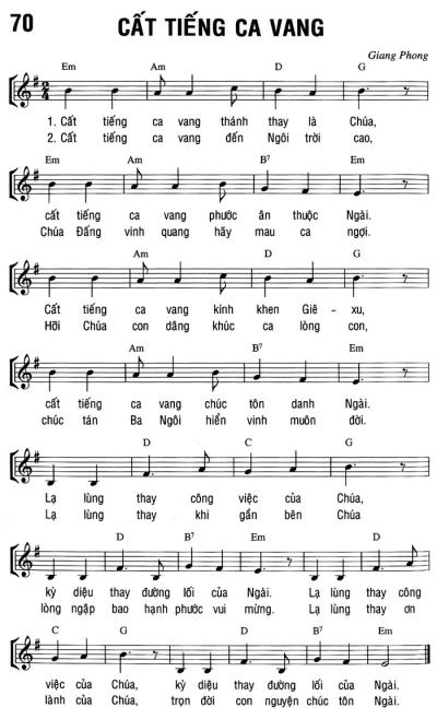 CẤT TIẾNG CA VANG