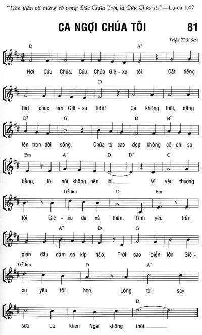 CA NGỢI CHÚA TÔI