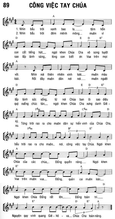 CÔNG VIỆC TAY CHÚA