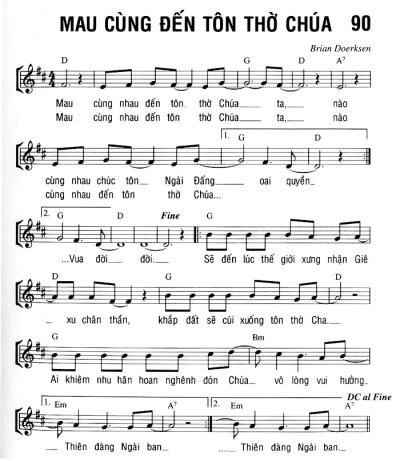 MAU CÙNG ĐẾN TÔN THỜ CHÚA