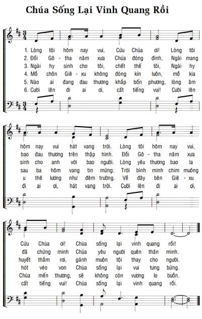 CHÚA SỐNG LẠI VINH QUANG RỒI