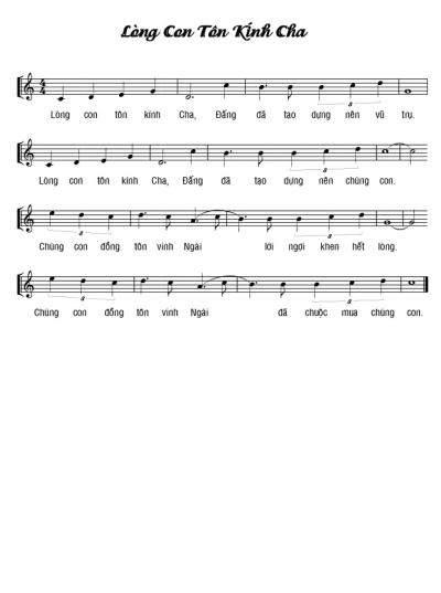 LÒNG CON TÔN KÍNH CHA