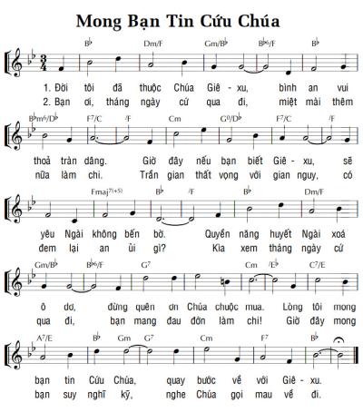 MONG BẠN TIN CỨU CHÚA