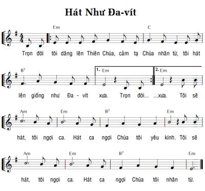 HÁT NHƯ ĐA-VÍT