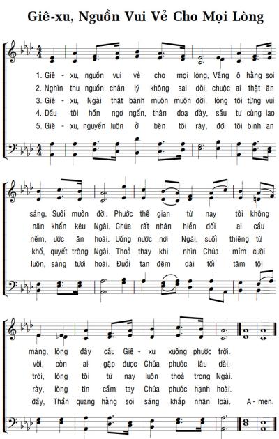 GIÊ-XU, NGUỒN VUI VẺ CHO MỌI LÒNG