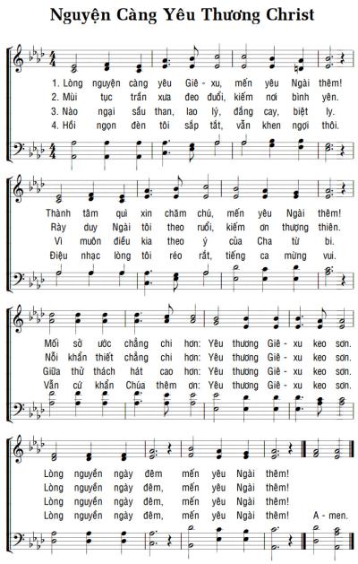 NGUYỆN CÀNG YÊU THƯƠNG CHRIST