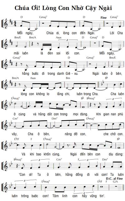 CHÚA ƠI! LÒNG CON NHỜ CẬY NGÀI