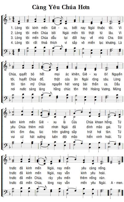CÀNG YÊU CHÚA HƠN