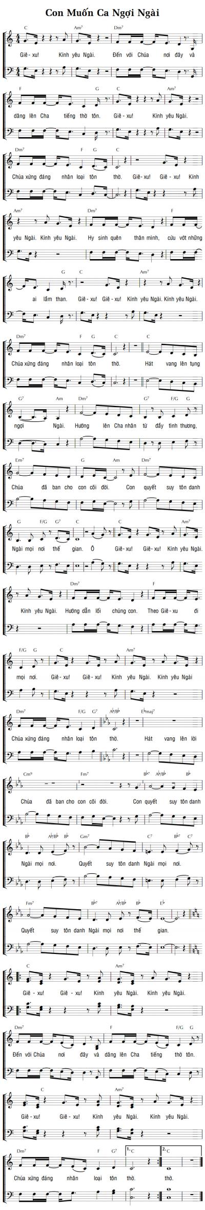 CON MUỐN CA NGỢI NGÀI