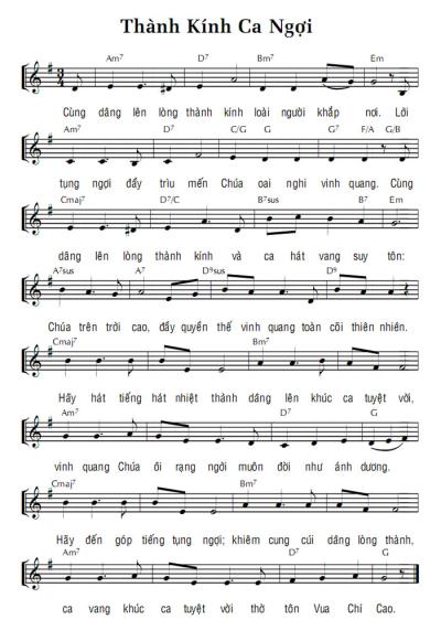 THÀNH KÍNH CA NGỢI