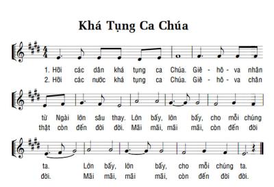 KHÁ TỤNG CA CHÚA
