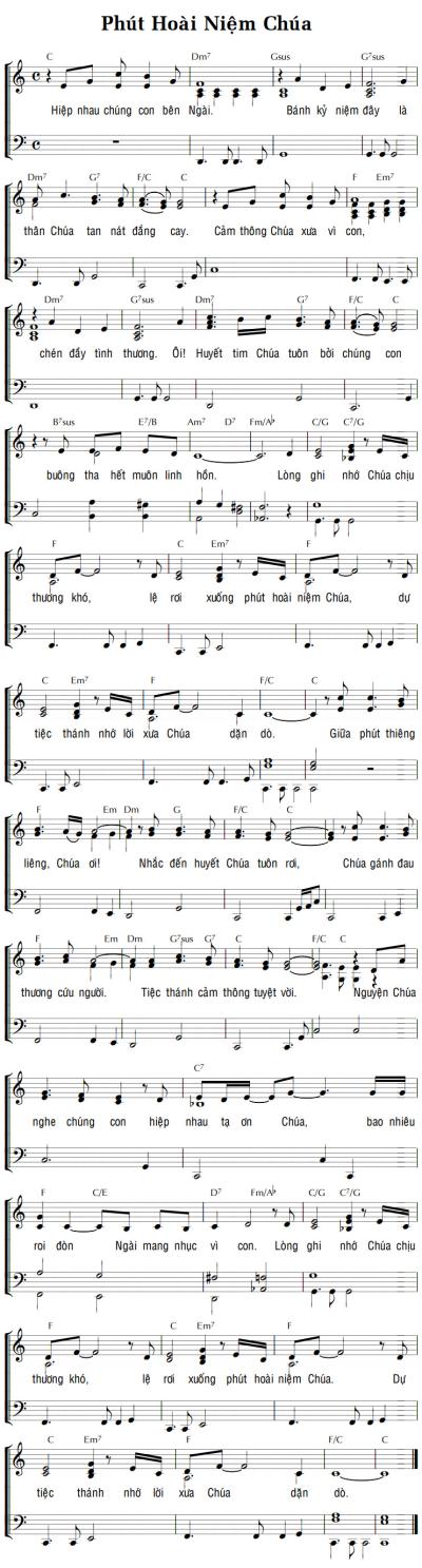 PHÚT HOÀI NIỆM CHÚA