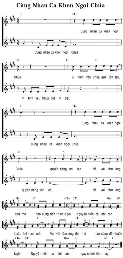 CÙNG NHAU CA KHEN NGỢI CHÚA
