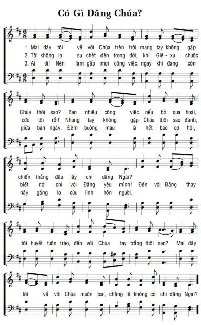 CÓ GÌ DÂNG CHÚA?