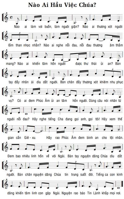 NÀO AI HẦU VIỆC CHÚA?