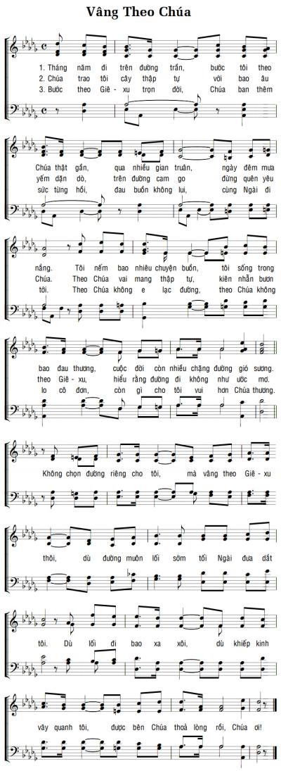 VÂNG THEO CHÚA
