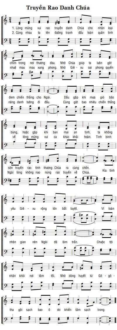 TRUYỀN RAO DANH CHÚA