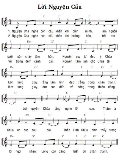 LỜI NGUYỆN CẦU