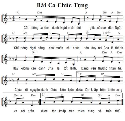 BÀI CA CHÚC TỤNG