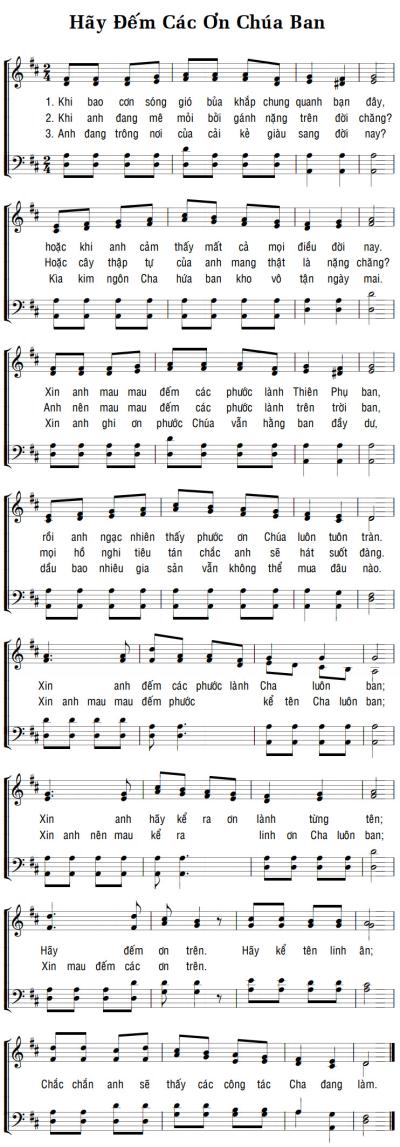HÃY ĐẾM CÁC ƠN CHÚA BAN
