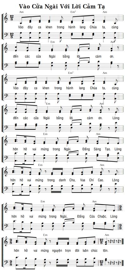 VÀO CỬA NGÀI VỚI LỜI CẢM TẠ