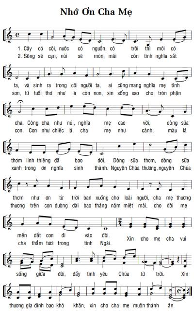 NHỚ ƠN CHA MẸ