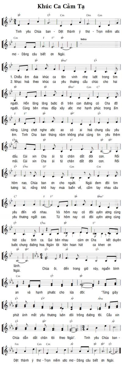 KHÚC CA CẢM TẠ