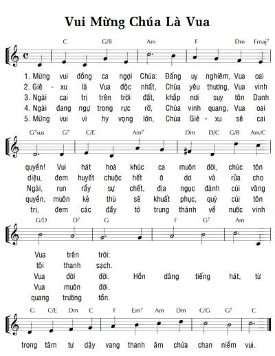 VUI MỪNG CHÚA LÀ VUA