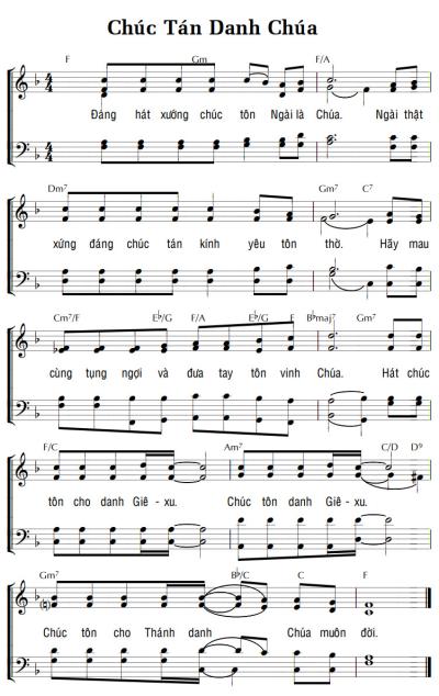 CHÚC TÁN DANH CHÚA